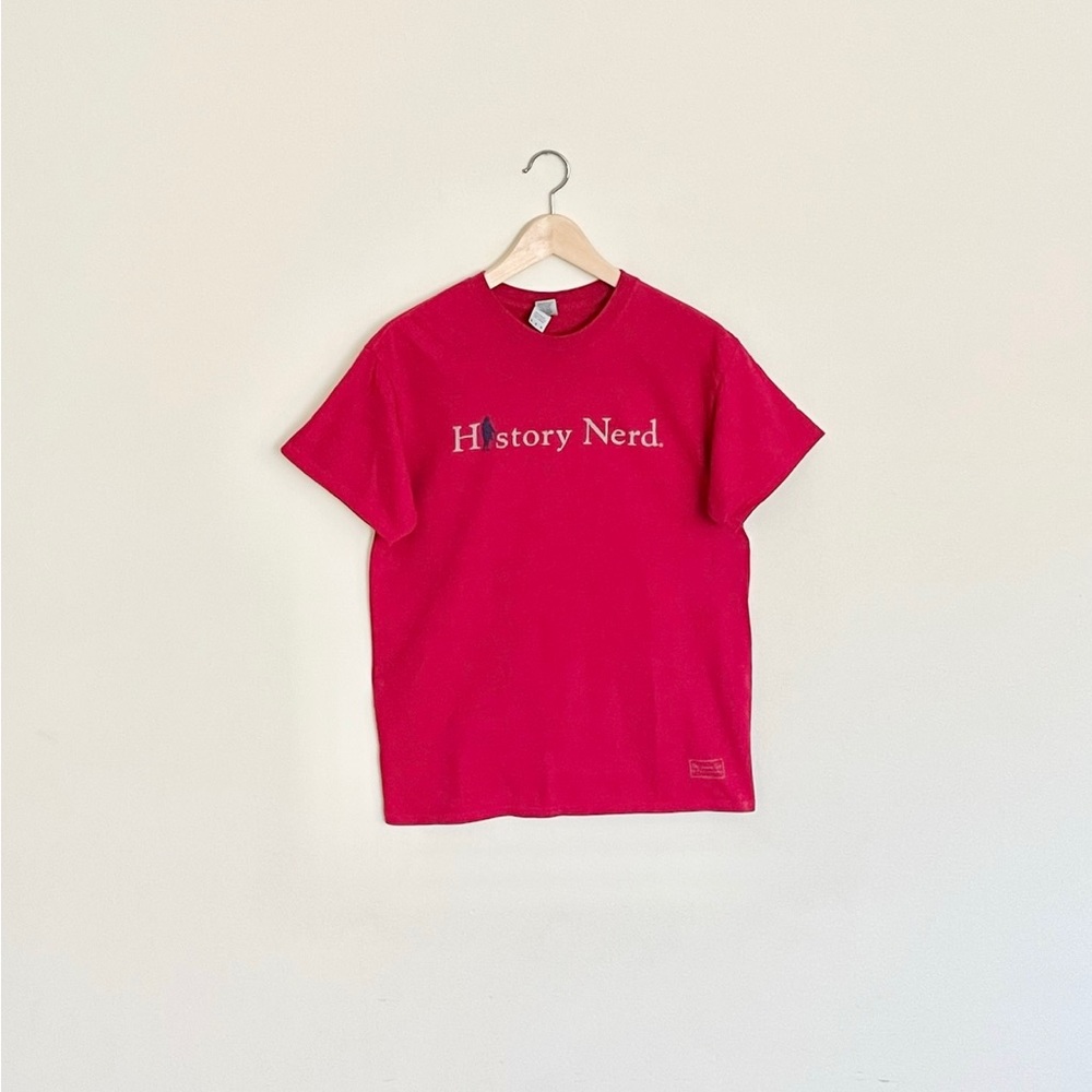 The History List “History Nerd” Graphic Red T Shirt Adult size Medium